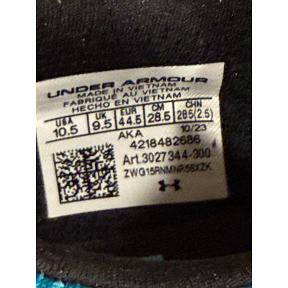 Under Armour Men’s Project Rock BSR 3 'Circuit Teal Black' Sz 10.5 3027344-300 - Picture 10 of 10